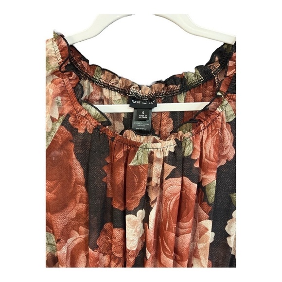 Kate and Lilly Sheer Floral Dress Size 4 LE1 - Picture 2 of 3